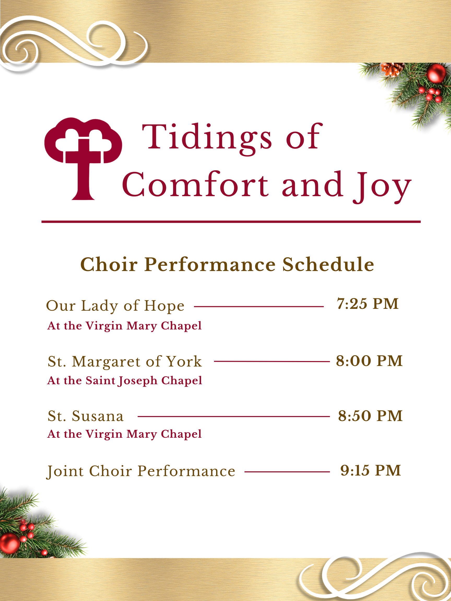 Tidings Schedule Sign (2)